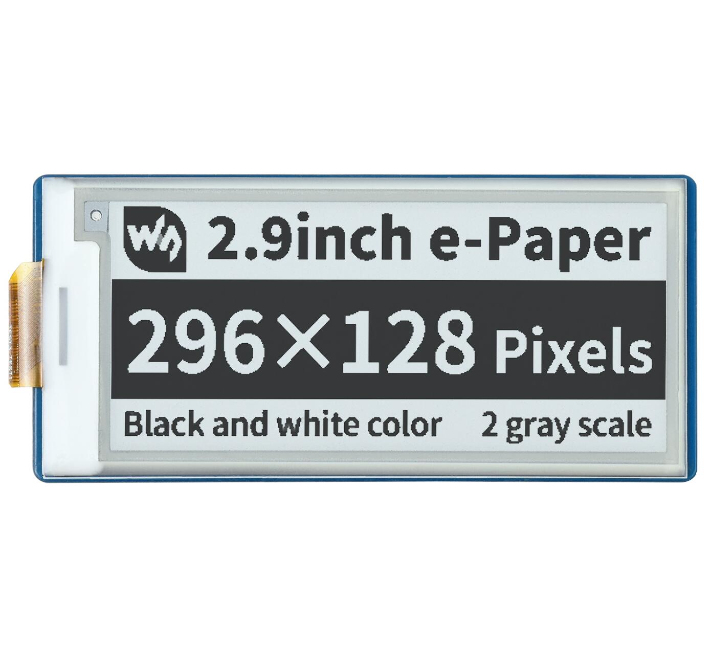 Display Epaper 2.9 - Waveshare Pico-ePaper-2.9, Modul Tampilan E-Ink E-Paper