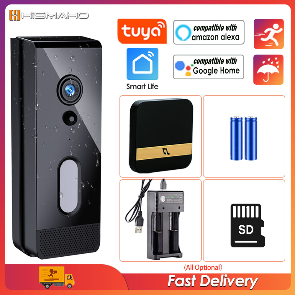 Smart Doorbell Wired - Tuya bel pintu WiFi, kamera luar