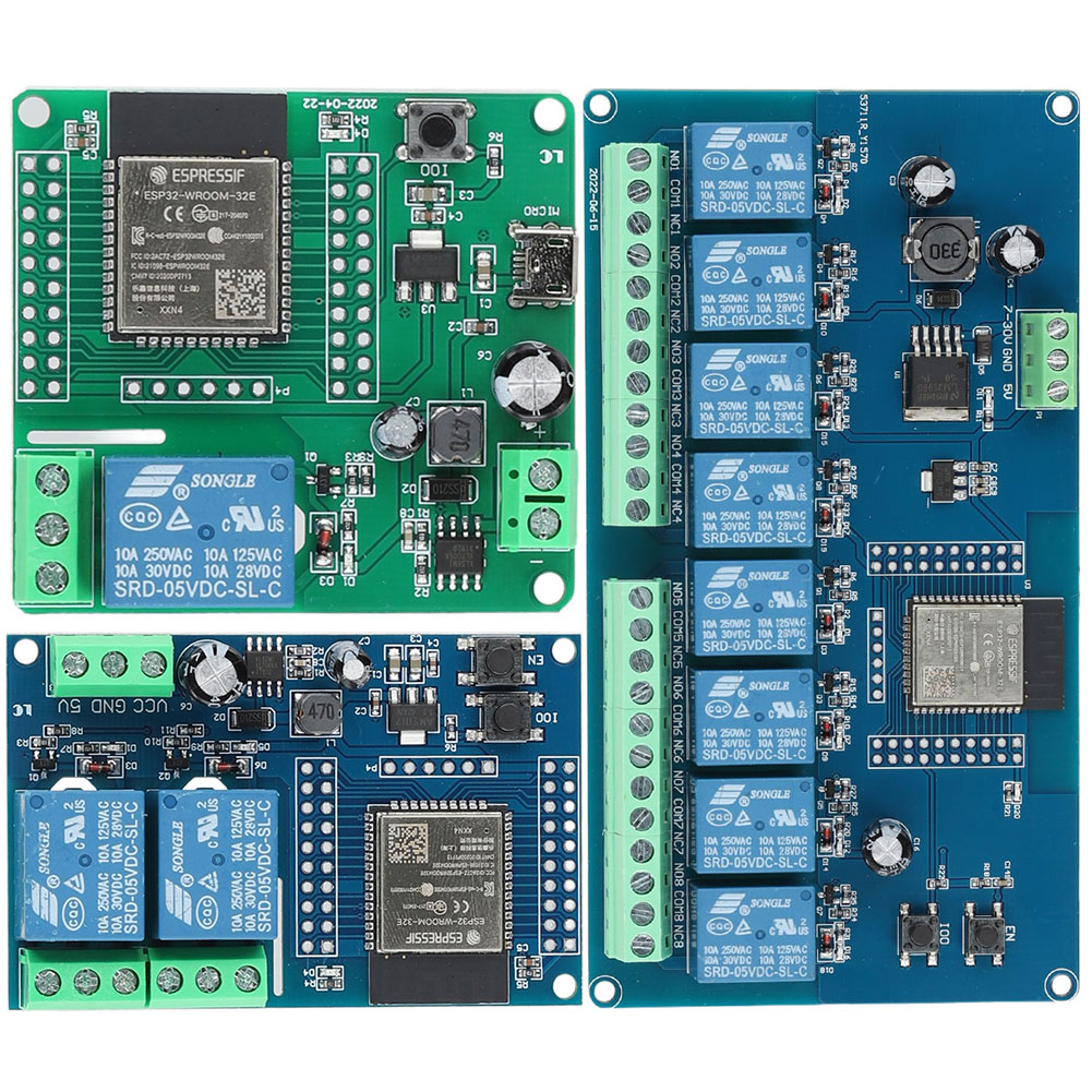 Relay 8 Channel Board - ESP32 modul catu daya saluran 1/2/8,