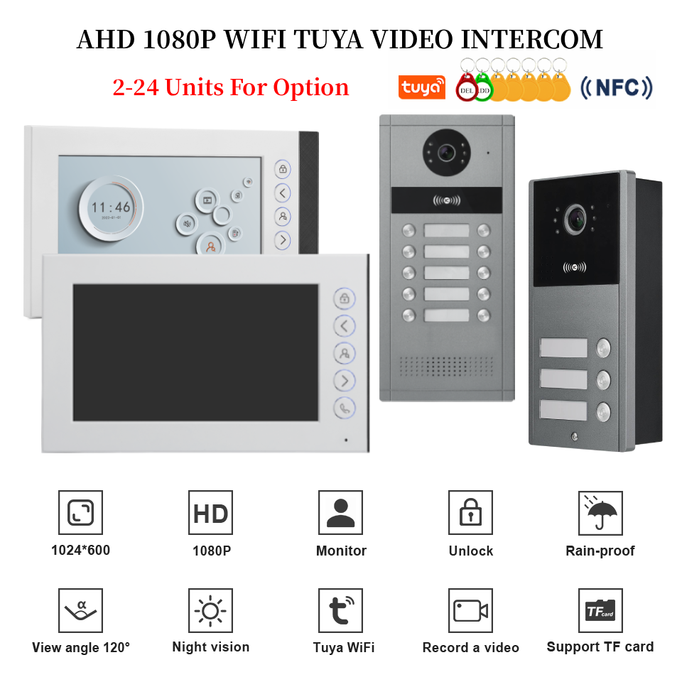 Smart Doorbell Wired - 2-24 Unit Sistem Bel Pintu Video