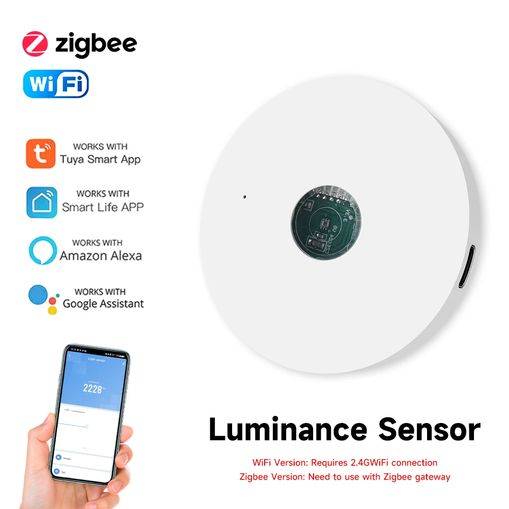 Home Automation Ideas - Tuya Sensor lampu WiFi/ZigBee, Sensor pencahayaan,