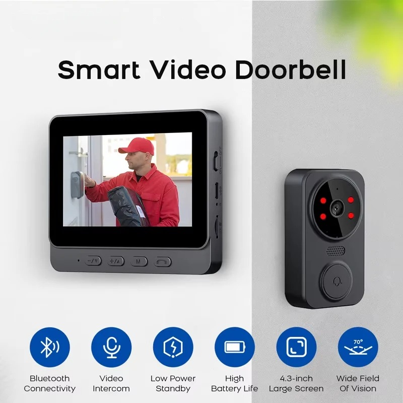 Smart Doorbell Wired - M8 Smart Visual Doorbell WiFi Interkom