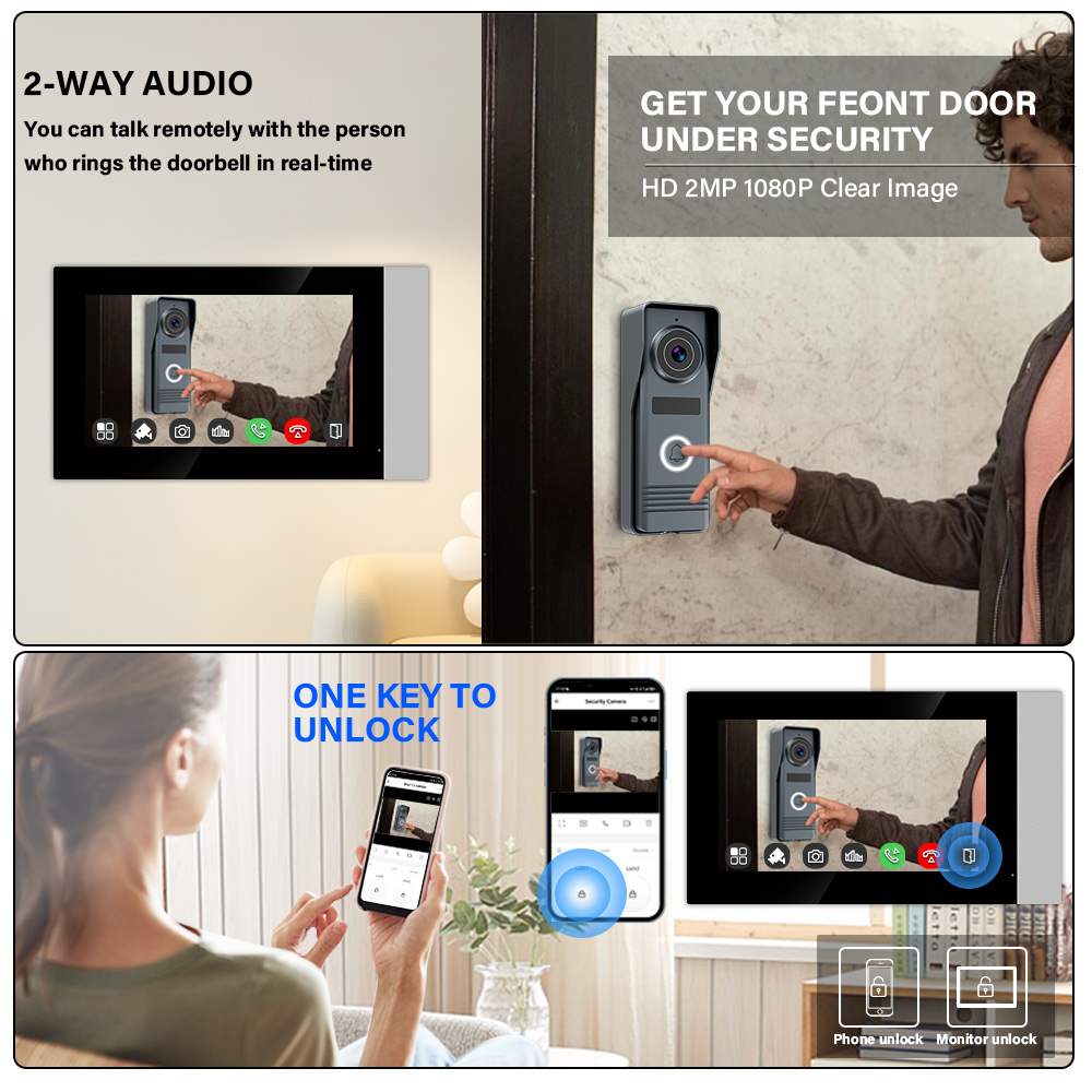 Interkom Video Wifi Rumah Pint - Smart Doorbell Wired ulasan dan harga