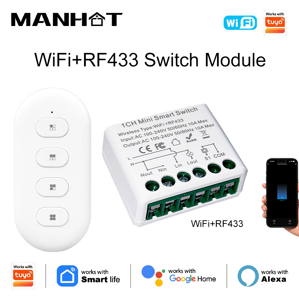 Untuk Tuya WIFI 10A Sakelar La - Smart Home Automation Diy ulasan dan harga
