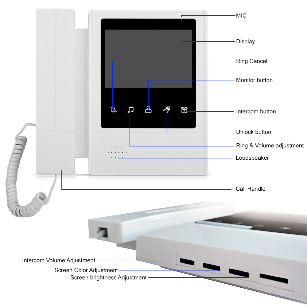 Sistem interkom Video LCD 4.3  - Smart Doorbell Wired ulasan dan harga