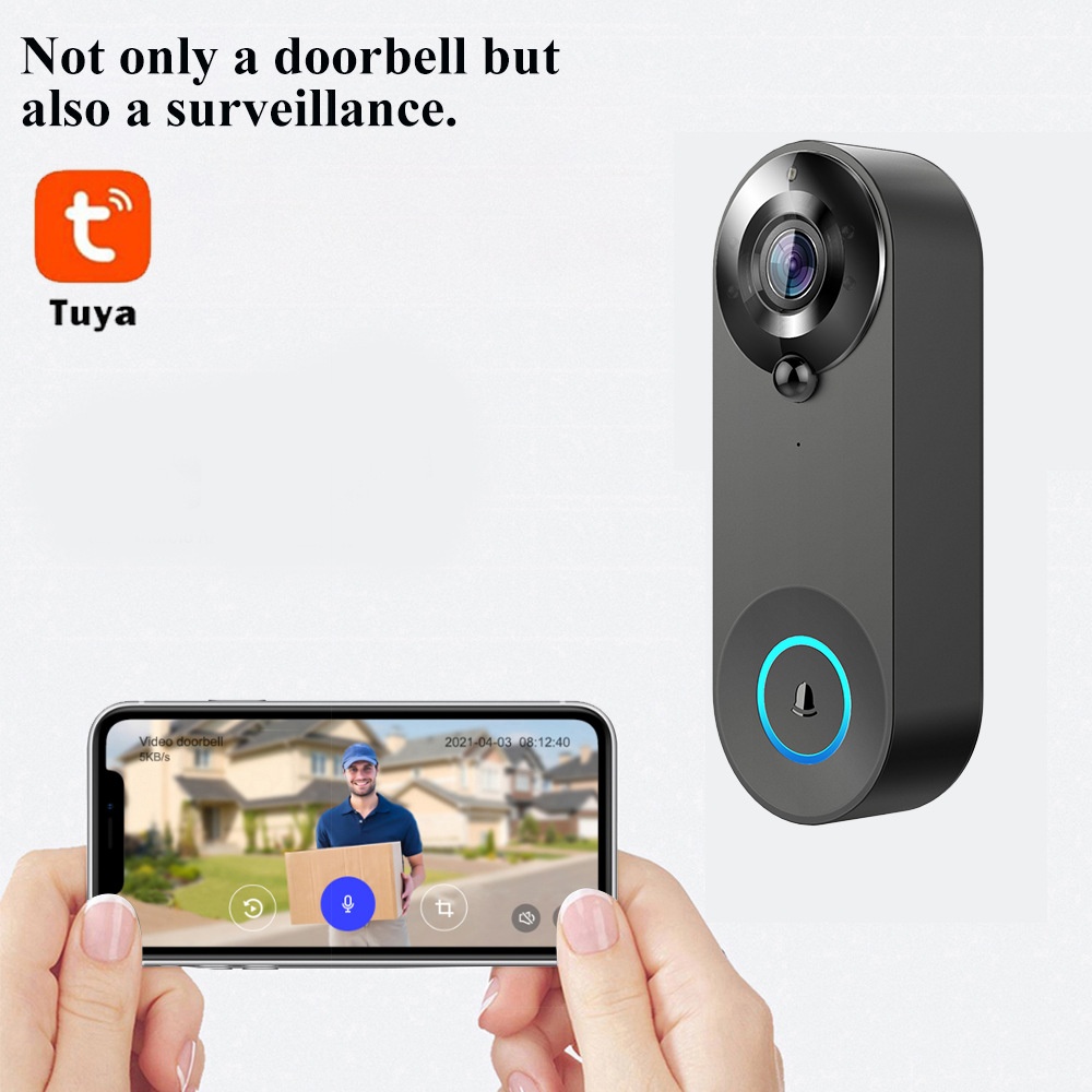 Tuya 1080P Bel Pintu WIFI Nirk - Smart Doorbell Wired ulasan dan harga