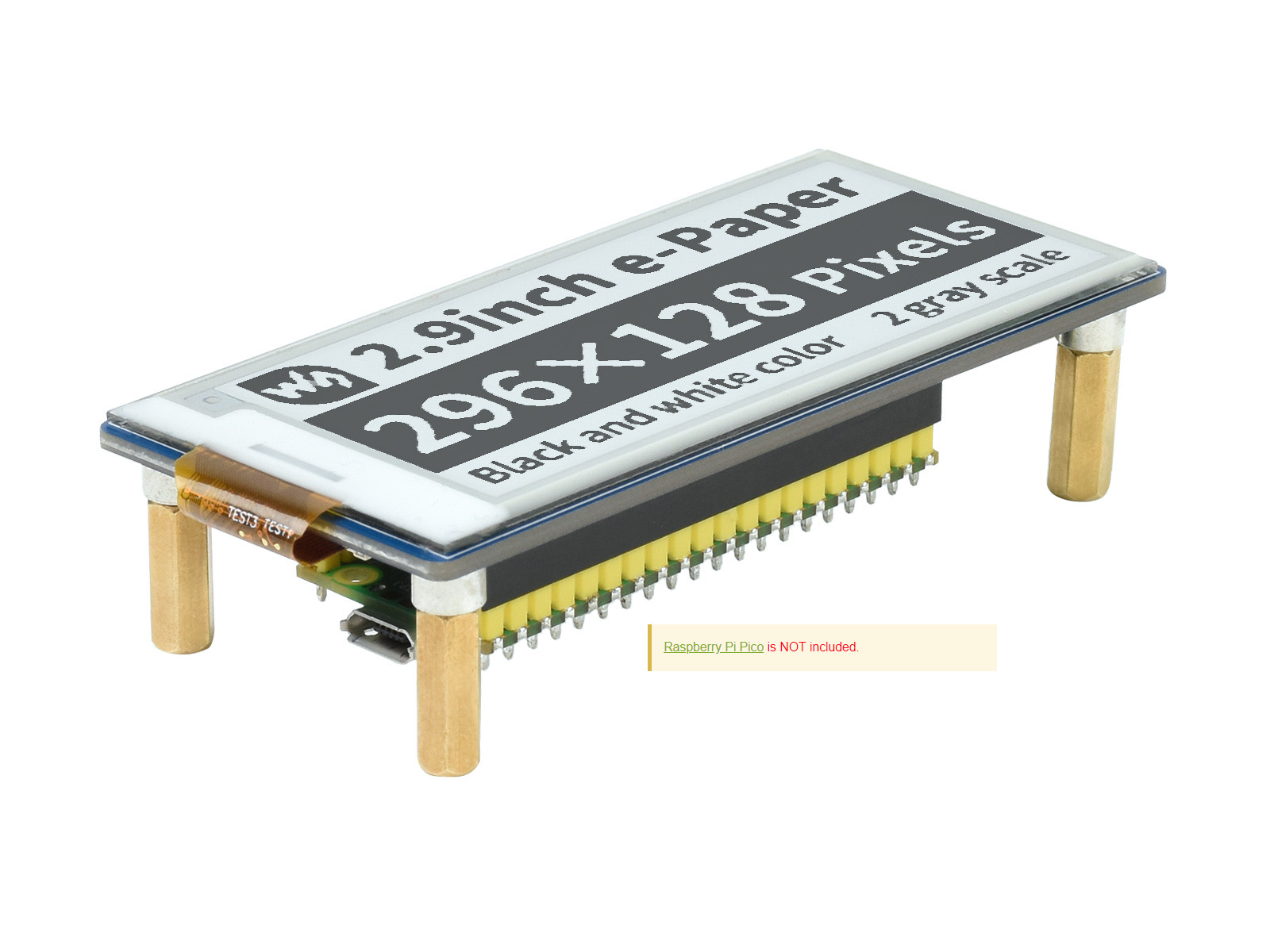 Waveshare Pico-ePaper-2.9, Mod - Display Epaper 2.9 ulasan dan harga