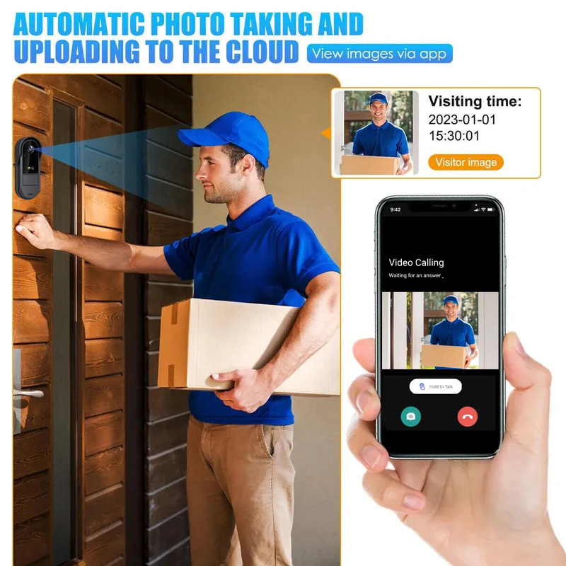 Bel pintu WiFi Tuya 2 arah HD  - Smart Doorbell Wired ulasan dan harga