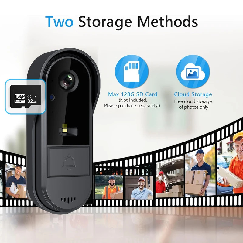 Bel pintu WiFi Tuya 2 arah HD  - Smart Doorbell Wired ulasan dan harga