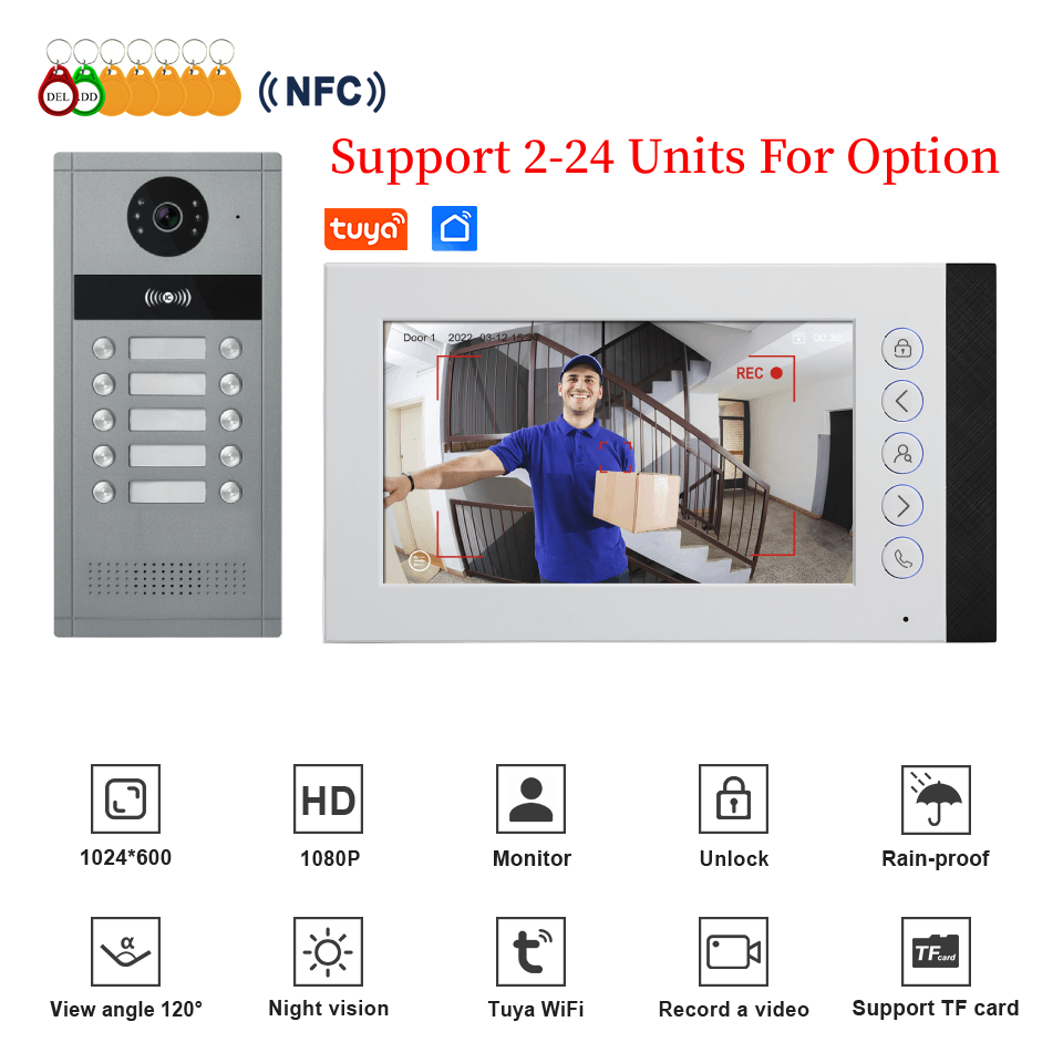 2-24 Unit Sistem Bel Pintu Vid - Smart Doorbell Wired ulasan dan harga