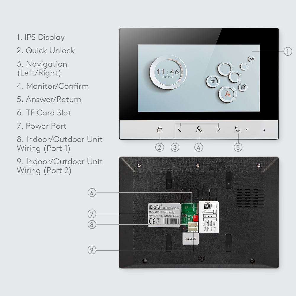 Monitor Dalam Ruangan Tuya Sma - Smart Doorbell Wired ulasan dan harga