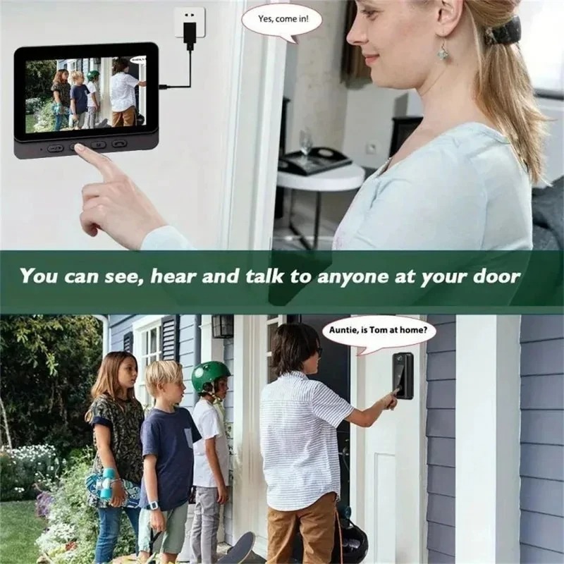 M8 Smart Visual Doorbell WiFi  - Smart Doorbell Wired ulasan dan harga