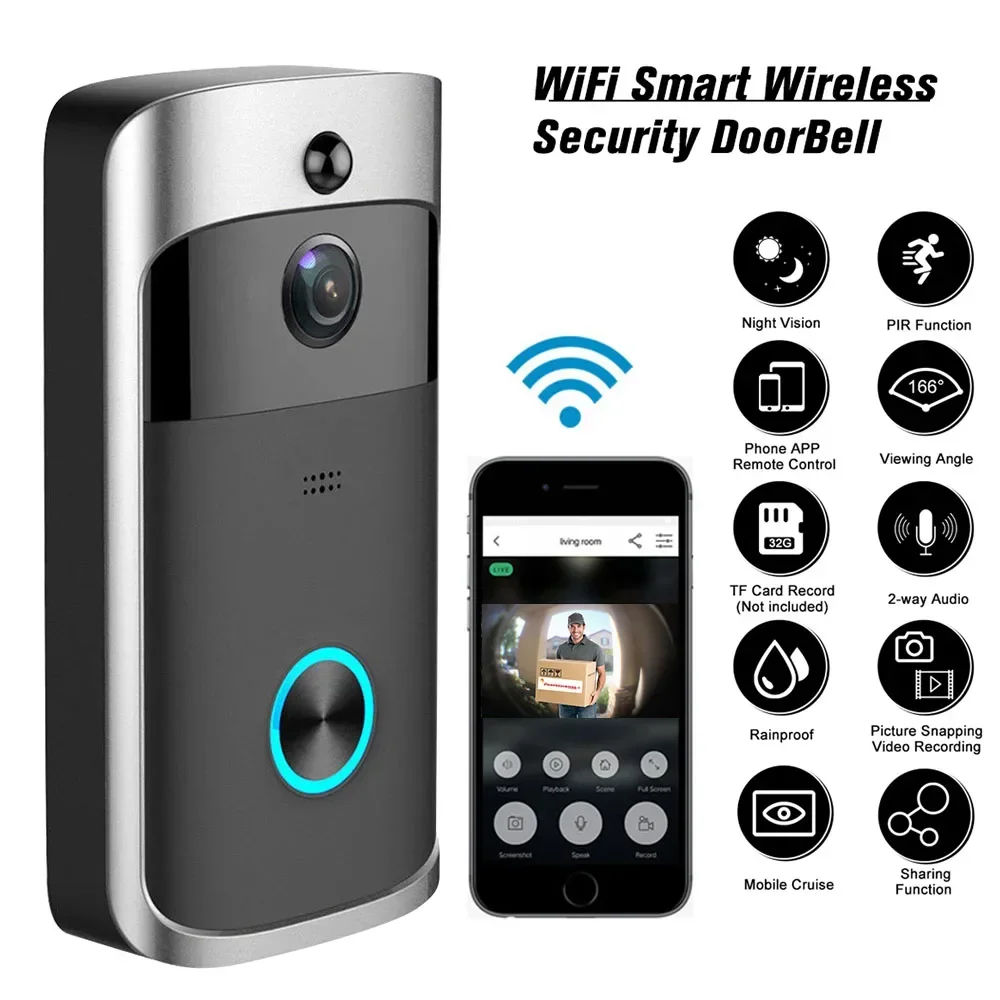 Bel Pintu WIFI Nirkabel Rumah  - Smart Doorbell Wired ulasan dan harga