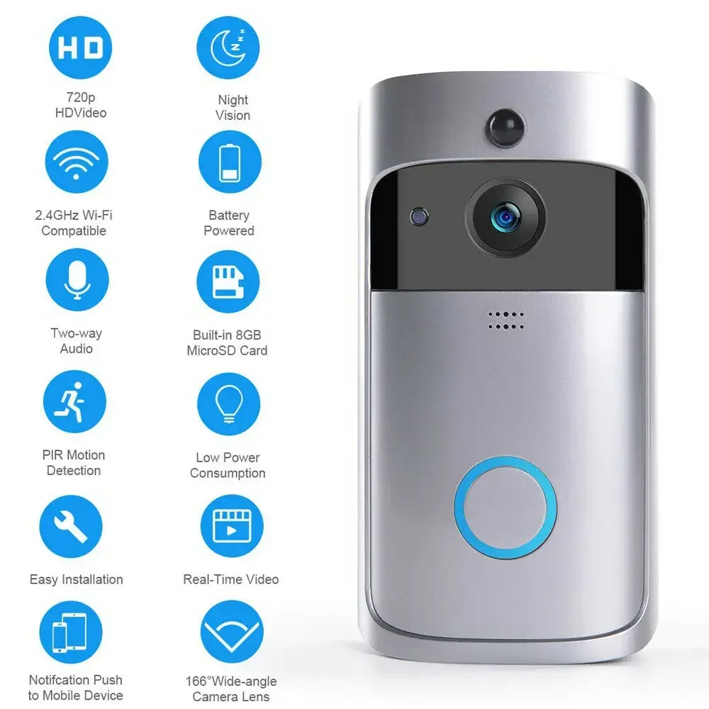 Bel Pintu WIFI Nirkabel Rumah  - Smart Doorbell Wired ulasan dan harga