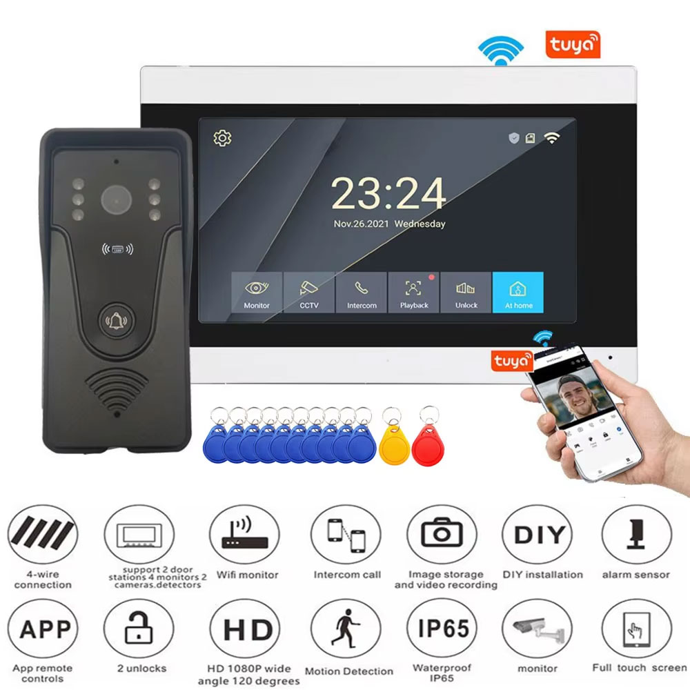 Tuya bel pintu nirkabel layar  - Smart Doorbell Wired ulasan dan harga